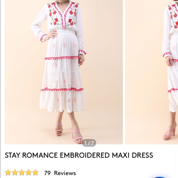 Embroidered Maxi Dress- perfect Positano dress😍 - Picture 6 of 6